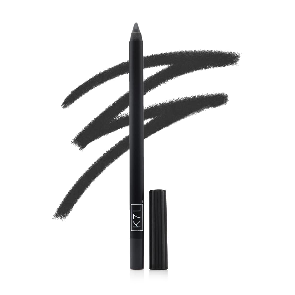 K7L Onyx texture swatch on skin showing deep black pigment payoff