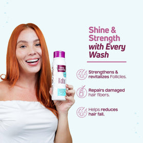 Kaba label detail with red onion, argan oil and keratin called out