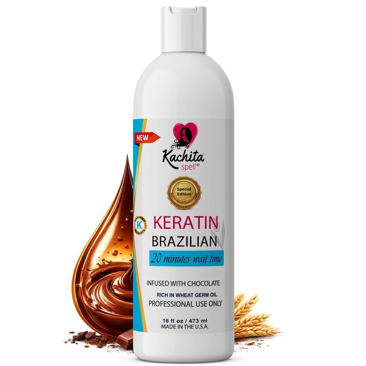 Kachita Spell front bottle showing product and benefits for smoother hair