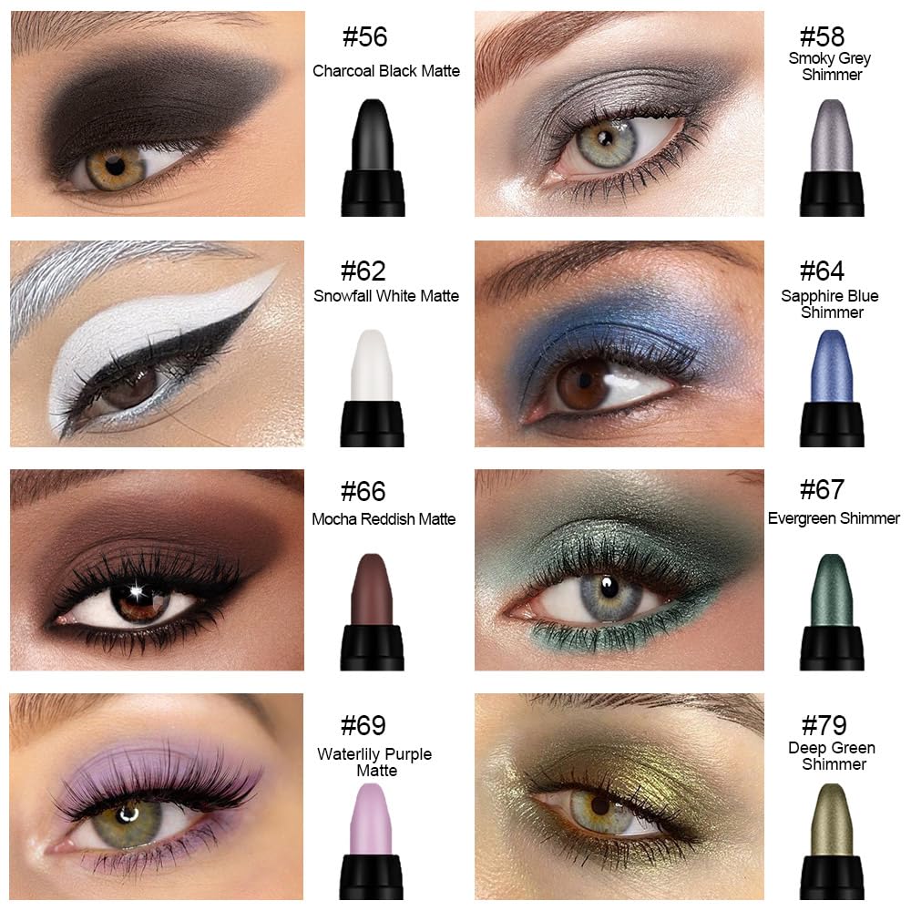 Kaely open sticks arranged to show each shade and finish clearly