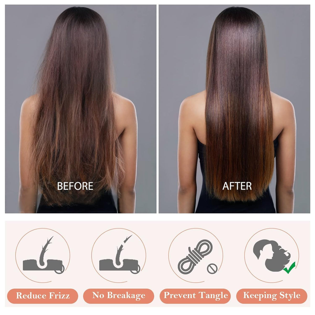 Kafteri bonnet on model with curly hair preserving volume and reducing frizz