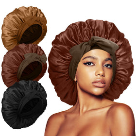 Kafteri front view jumbo bonnet showing full coverage and neat finish