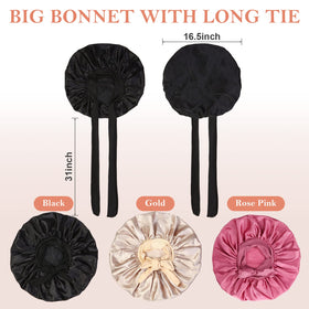 Kafteri bonnet packed in a bag for travel-ready hair protection