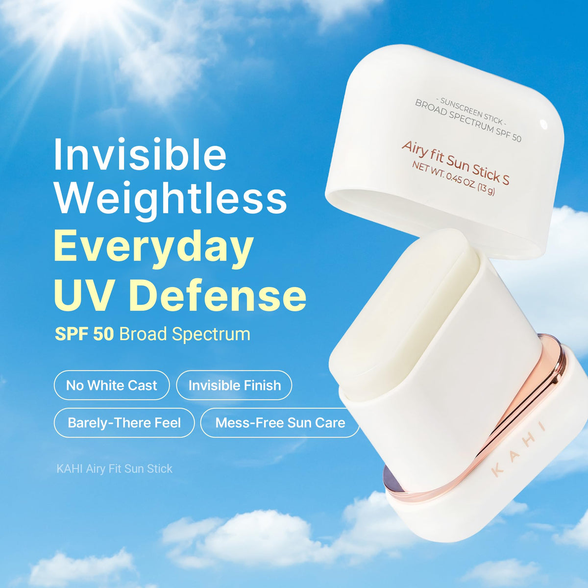 KAHI sun stick open with twist mechanism for easy, mess-free use