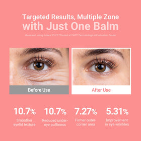 KAHI being applied to under-eye area to hydrate and prep for makeup