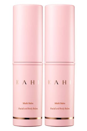 KAHI duo front packaging showing two balm sticks for convenient hydration