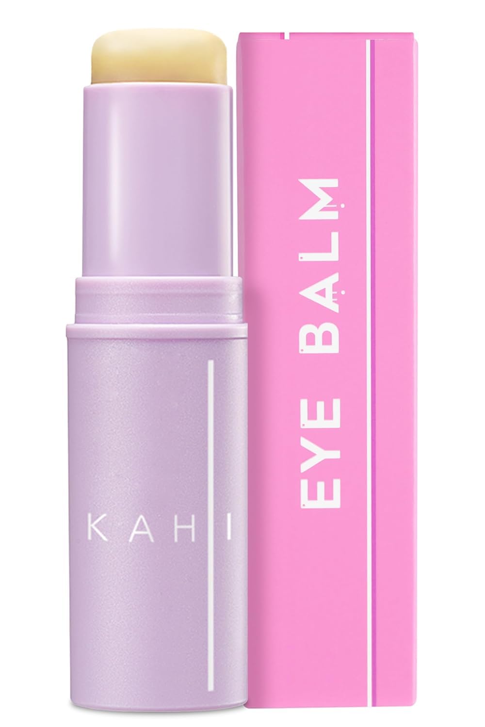 KAHI front packaging of eye balm stick showing compact design and benefit