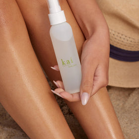 kai sheen on forearm illustrating subtle glow and touchable finish benefit