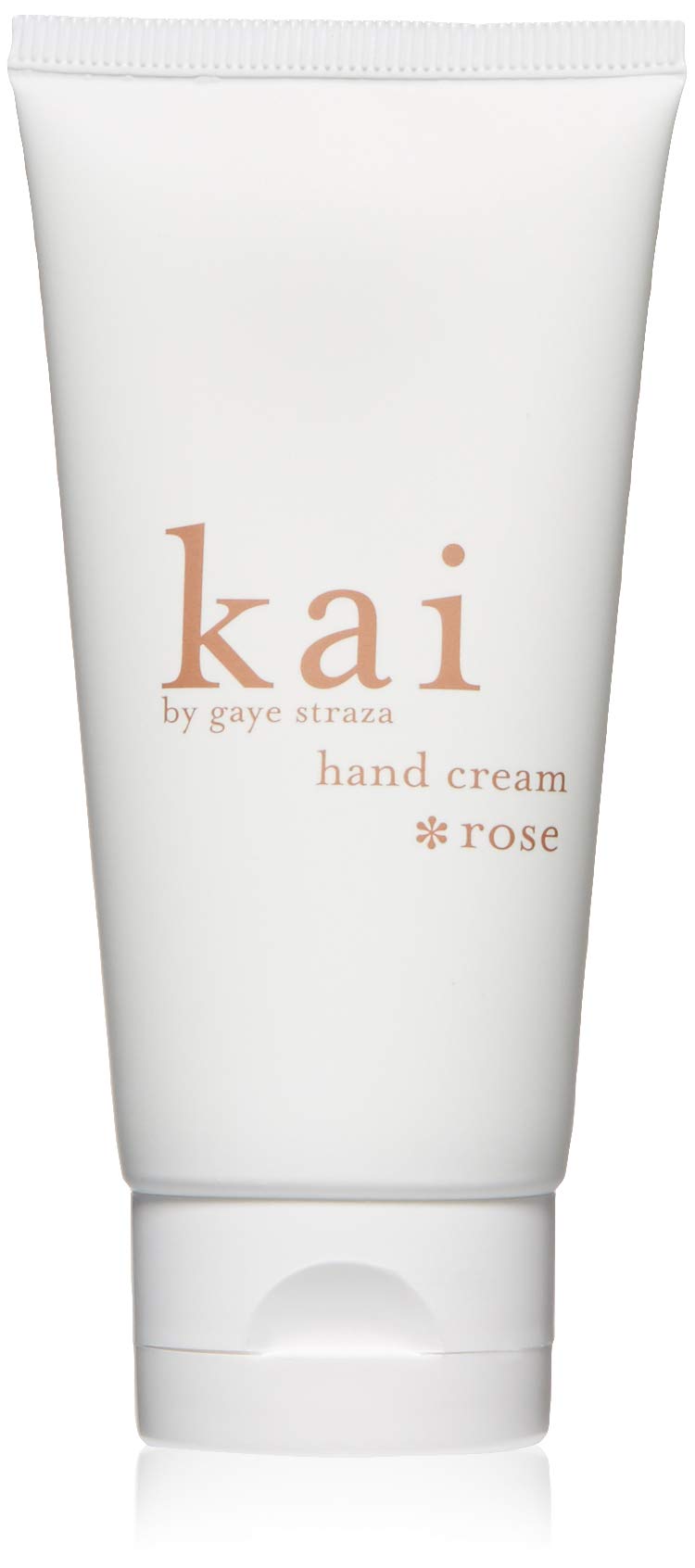 kai hand cream front tube showing size and rose label for easy travel use