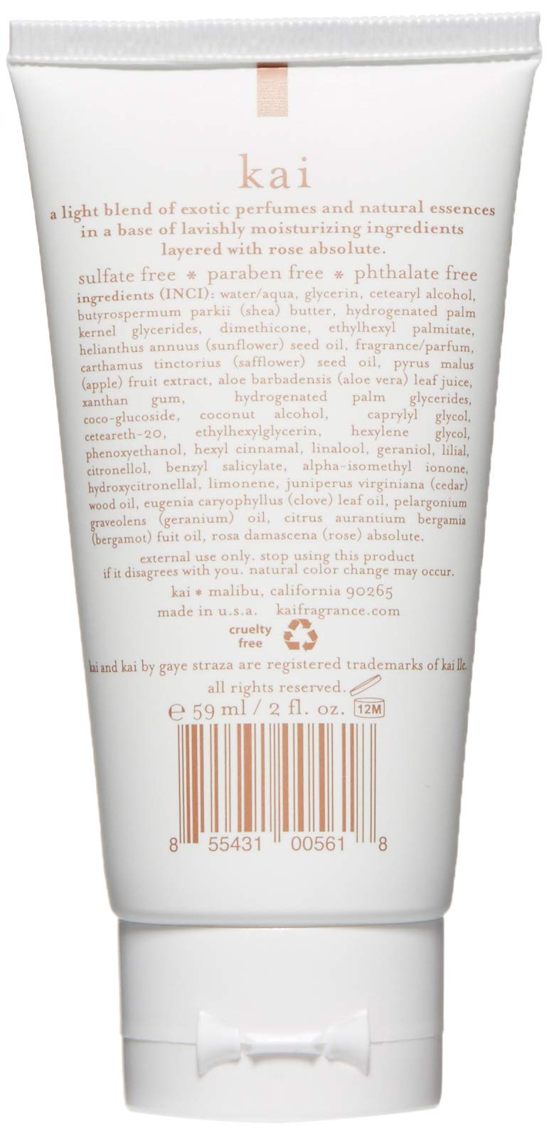 kai hand cream texture closeup with cream swatch illustrating smooth absorption