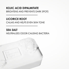 Kaia Naturals bar lathered in shower showing cleansing action