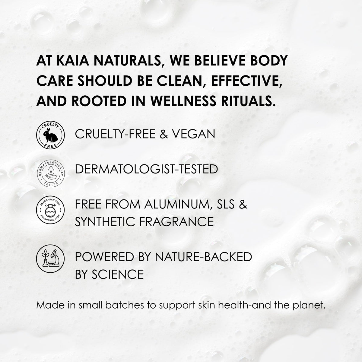 Kaia Naturals bar on bathroom shelf for daily skin-care routine