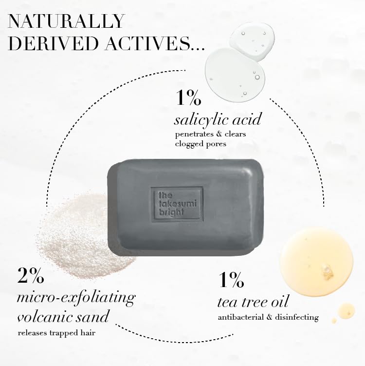 kaia naturals takesumi bright bar in hand demonstrating travel-friendly size