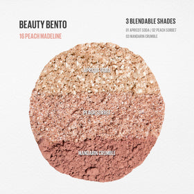 Kaja bento open displaying three coordinated shades for easy eye looks