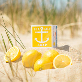 Kalastyle soap close-up of sea-salt texture revealing gentle exfoliation benefits