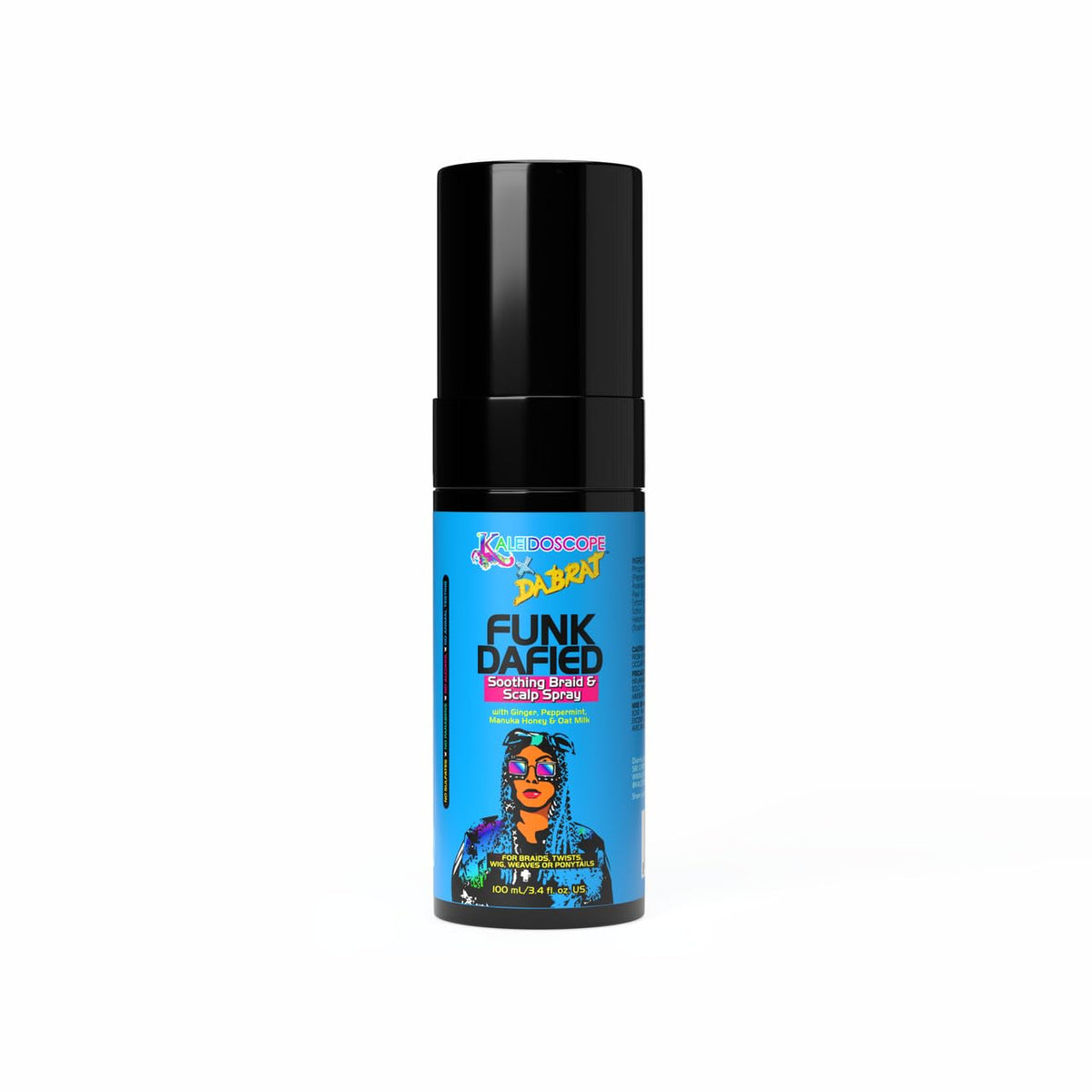 Kaleidoscope Hair Products front bottle shot showing label and spray for easy styling