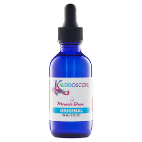 Kaleidoscope Miracle Drops front bottle showing label and 2oz size for travel-friendly use