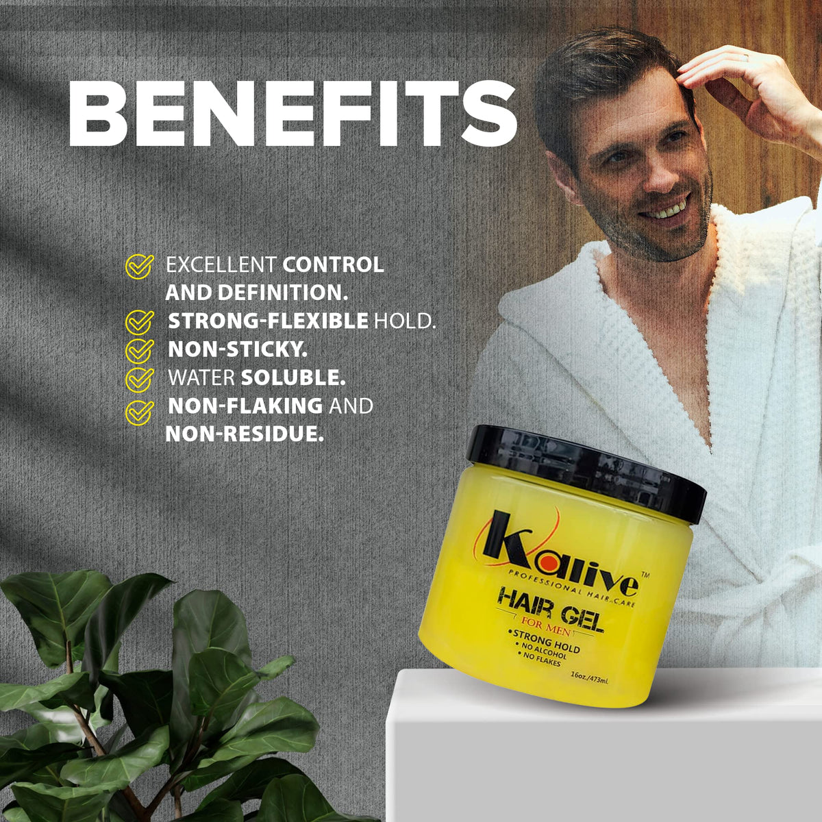 KALIVE 2 STYLE gel on hands demonstrating easy application and control