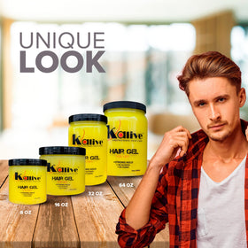 KALIVE 2 STYLE jar on bathroom shelf illustrating daily grooming use
