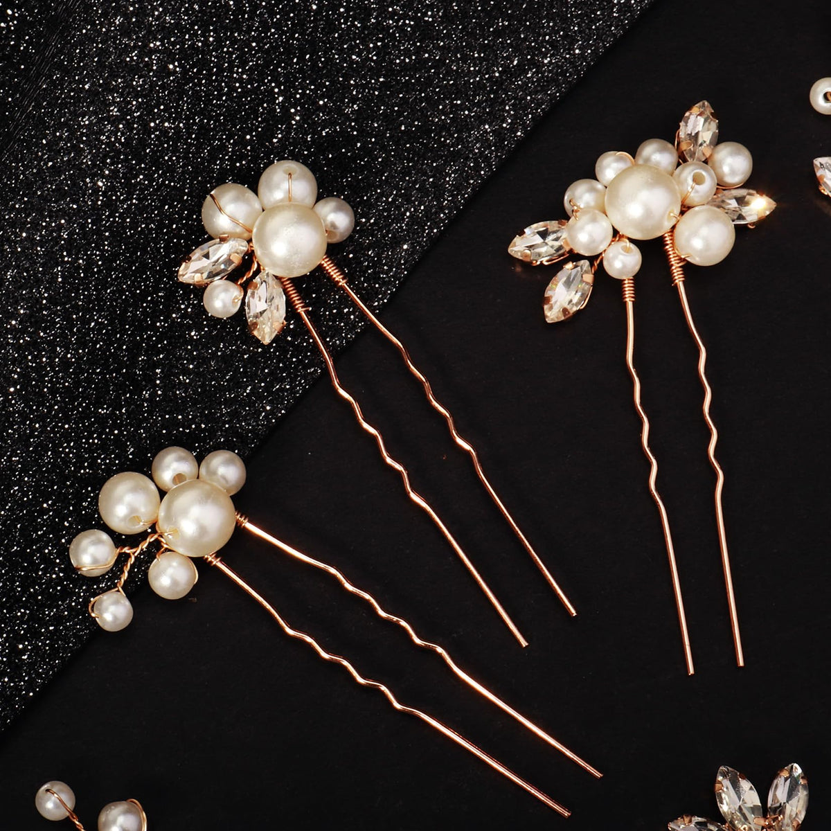 KALOLIA hair pins woven into braid showing placement options and secure fit benefit versatile styling