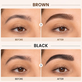 Kalosile peel-off process demo revealing natural-looking brow tint