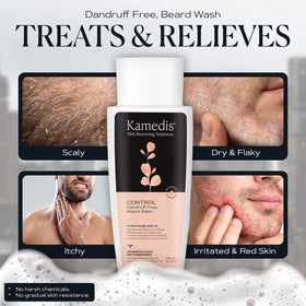 KAMEDIS ingredient label highlighting pyrithione zinc and salicylic acid benefits
