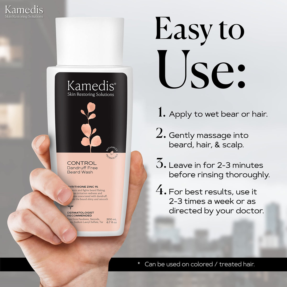 KAMEDIS lather close-up demonstrating rich foam and effective cleansing action