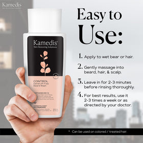 KAMEDIS lather close-up demonstrating rich foam and effective cleansing action