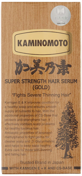 加美乃素 kaminomoto gold front bottle showing label and 150ml size for trustworthy care