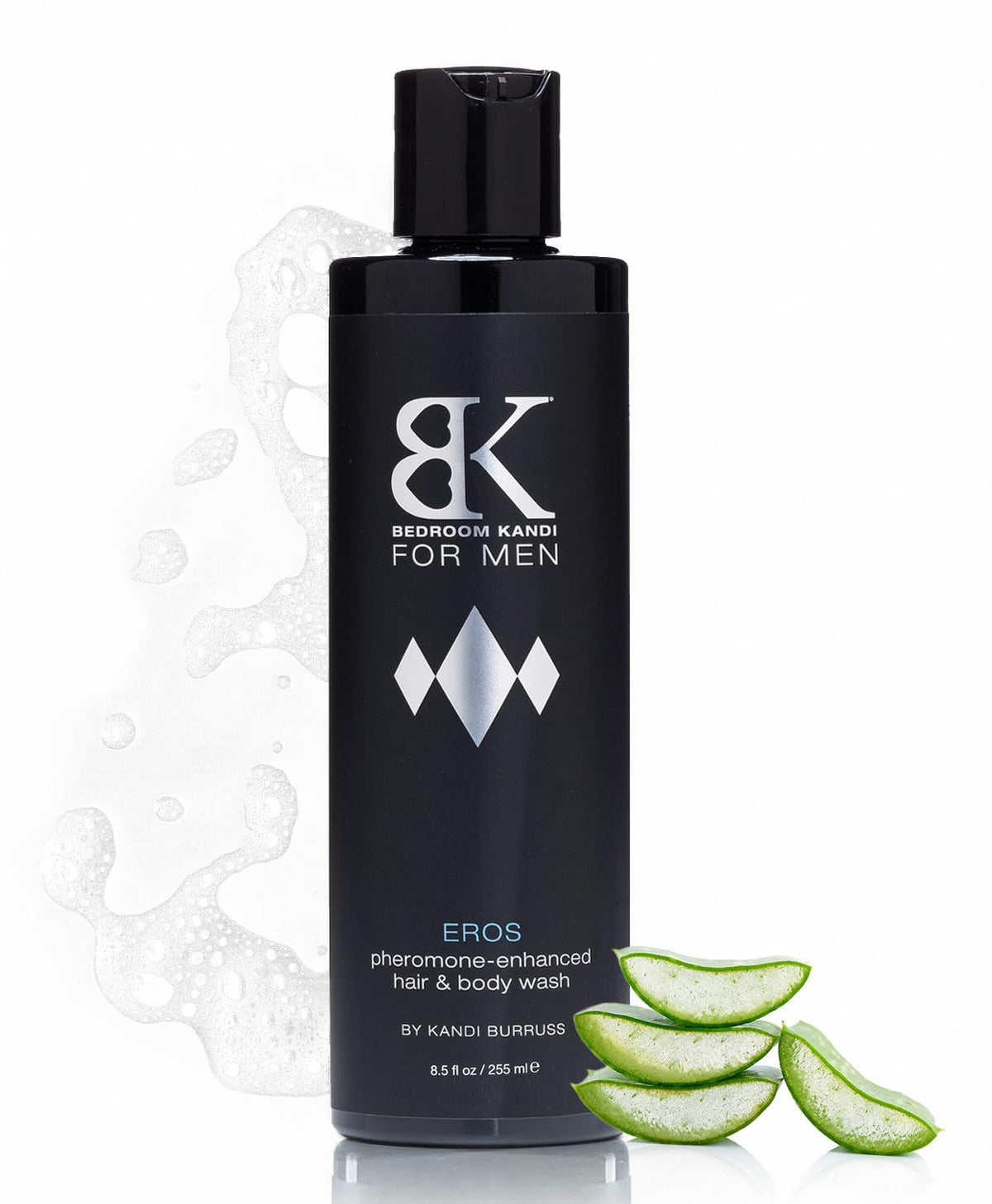 Kandi front packaging showing bottle and branding for confident grooming