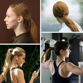 KANPRINCESS securing a messy bun demonstrating no-snag comfort