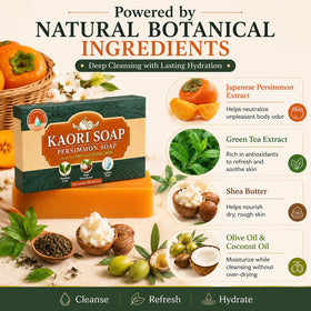 Kaori Soap rich lather texture demonstrating gentle cleansing and moisturizing effect