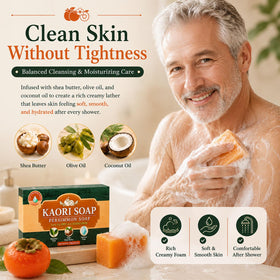 Kaori Soap resealable travel box packed in toiletry bag for fresh-on-the-go benefit