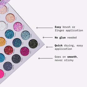 Kara Beauty eye application finished look with precise, long-lasting sparkle