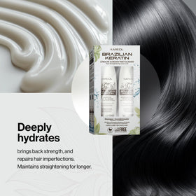 Kareol ingredient highlight keratin and hyaluronic showing strength and hydration benefit