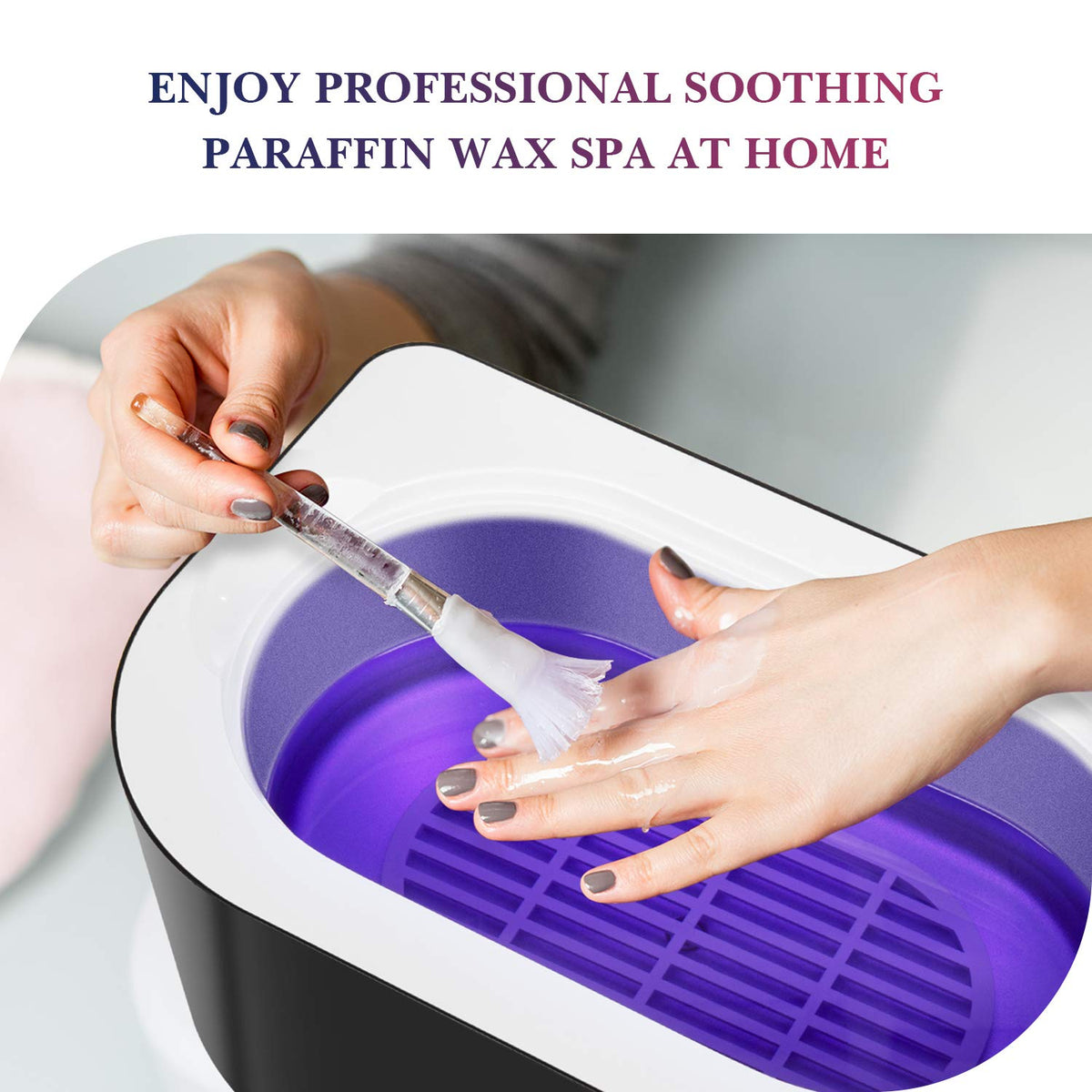 KARITE hand dipping into warm wax demonstrating easy application and comfort