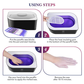 Karite hands dipping into warm wax demonstrating soothing moisturizing benefit