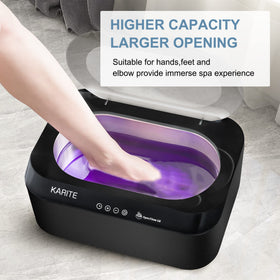 Karite included eight paraffin refills arranged next to warmer for immediate use advantage