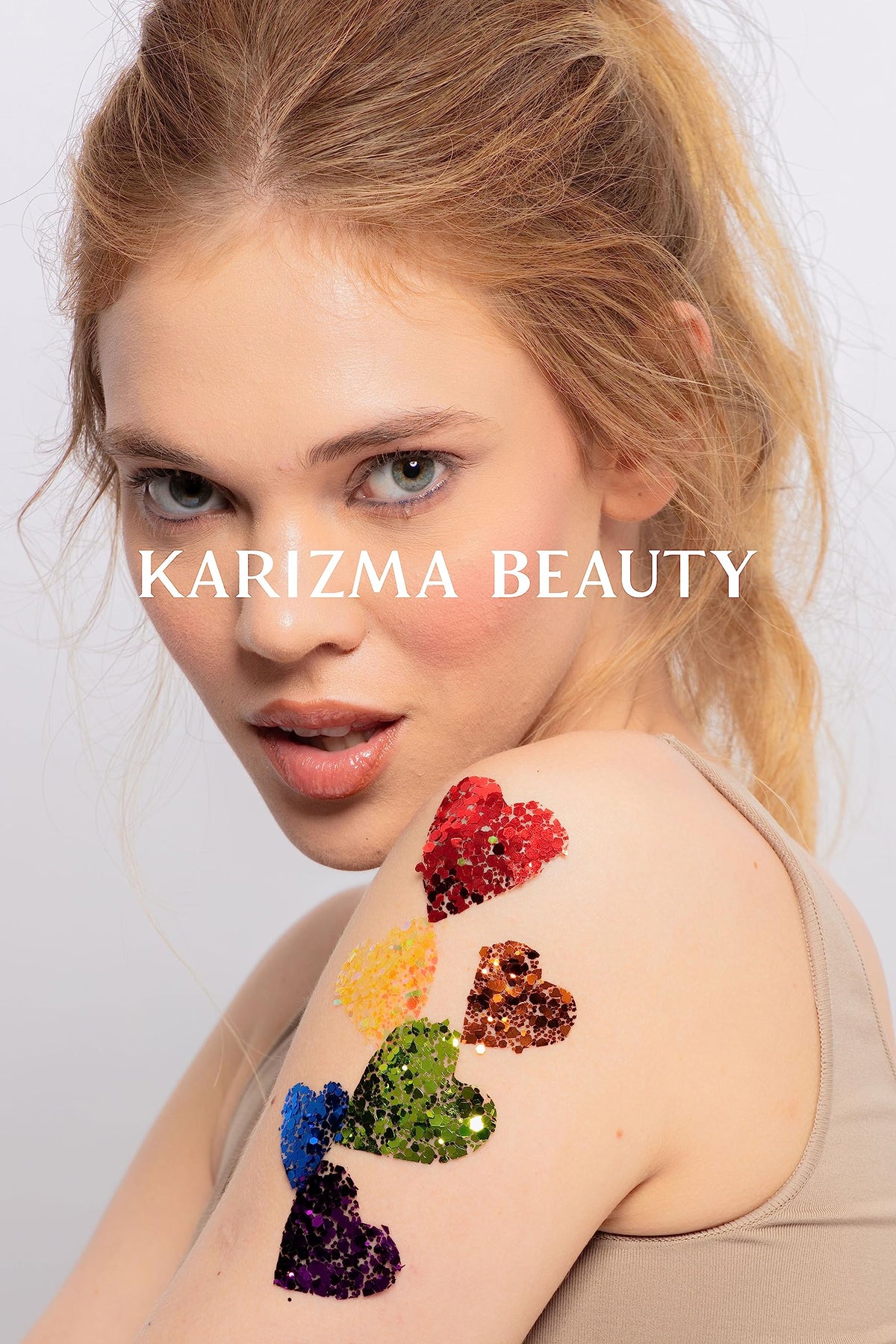 KARIZMA open jars top view showing chunky holographic flakes for dramatic shine