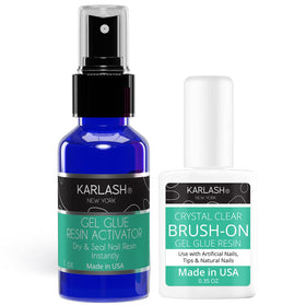 Karlash front packaging showing both glue gel and activator, clear product presentation and size