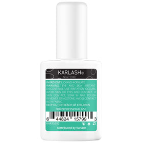 Karlash brush applicator close-up delivering precise glue placement for clean nail edges