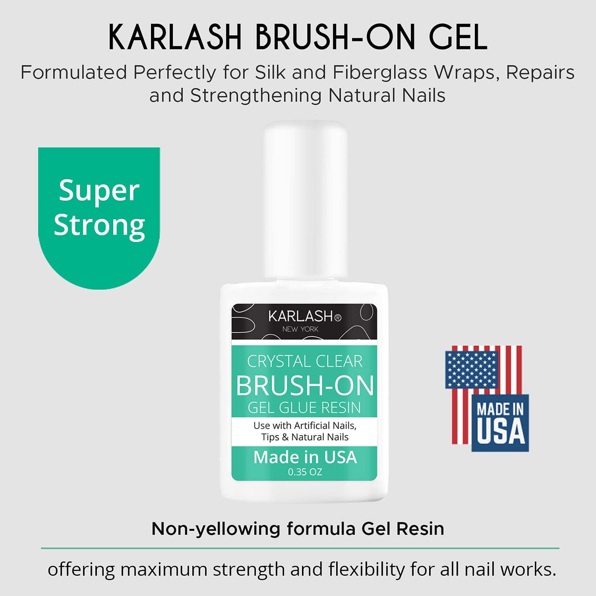 Karlash glue in use placing a press-on nail demonstrating secure hold and quick set benefit