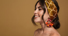 Karma headband styled in a ponytail demonstrating secure hold
