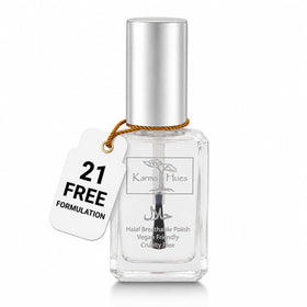 karma organic Anastasia front bottle showing clear top coat and brand
