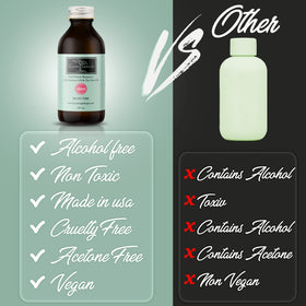 karma organic application on cotton pad removing polish with less rubbing