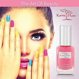 Karma Organic bottle in hand showing scale and travel-friendly benefit