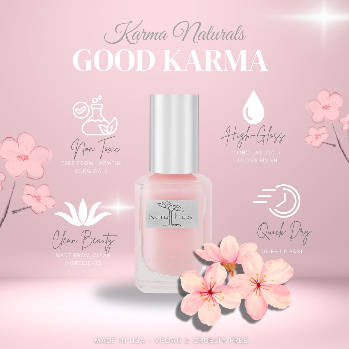 karma organic brush stroke showing smooth application and even coverage