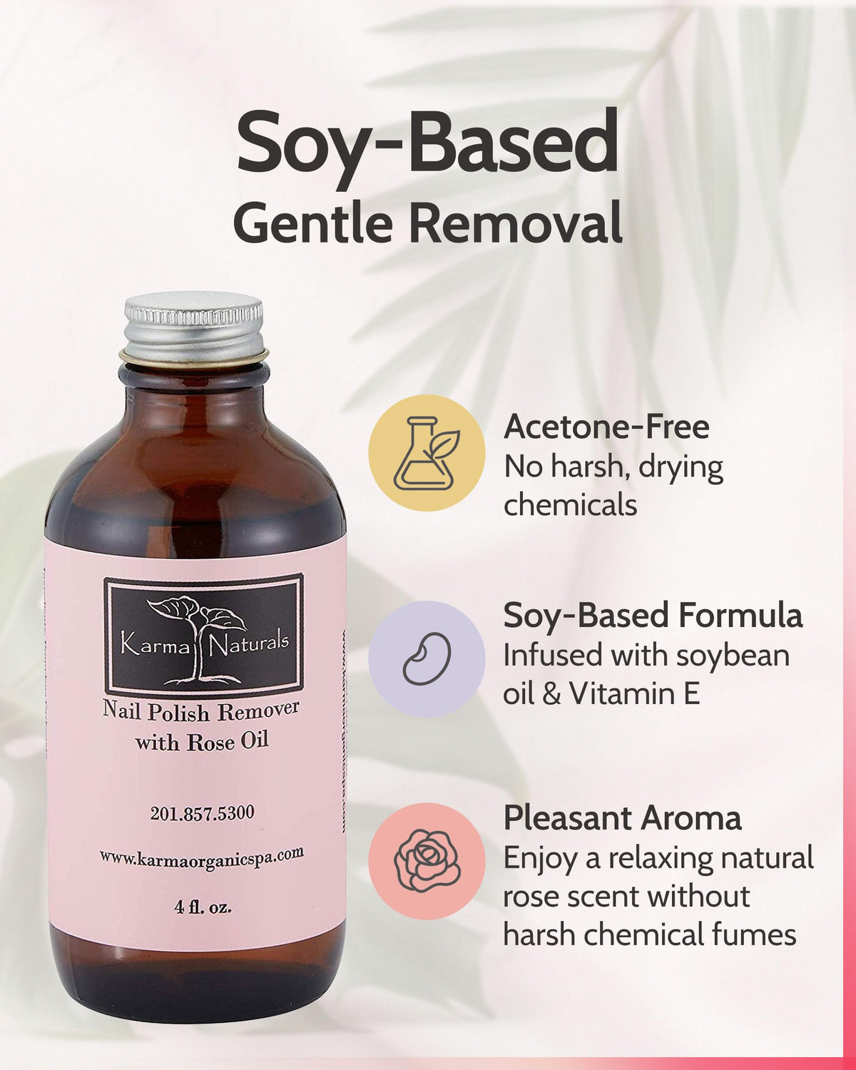 Karma Organic close-up label displaying plant-based ingredients and clarity