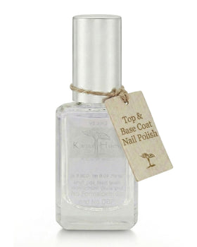 karma organic front bottle showing clear 2-in-1 nail coat and sleek packaging benefit