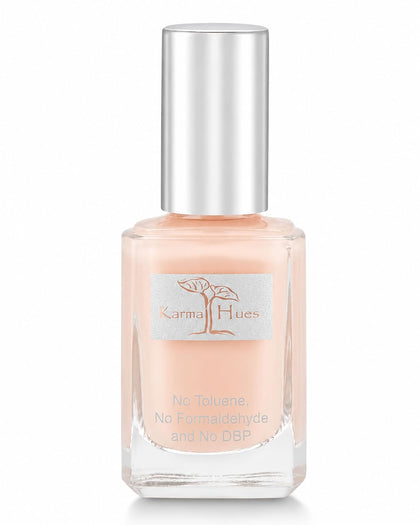 karma organic front bottle view showing clear strengthener and branding benefit